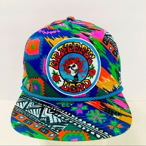 Vtg 90s Grateful Dead Psychedelic SnapBack Hat